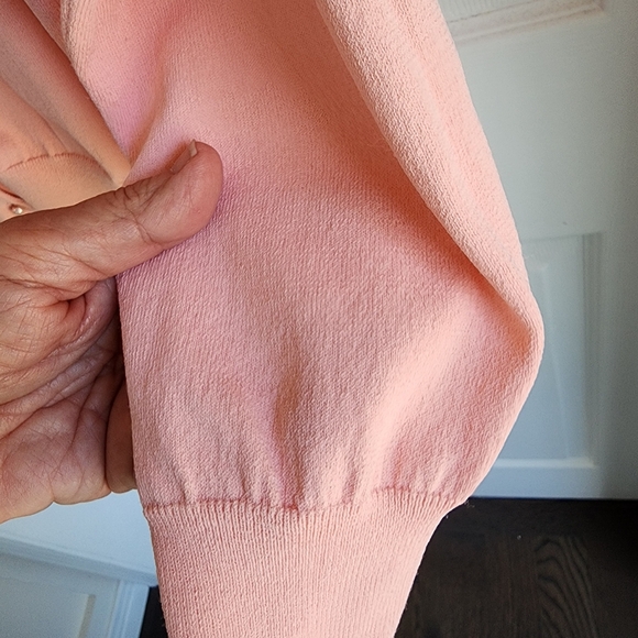 Kate Hill Light Pink Women's Cardigan Feminine Normcore - Picture 8 of 10